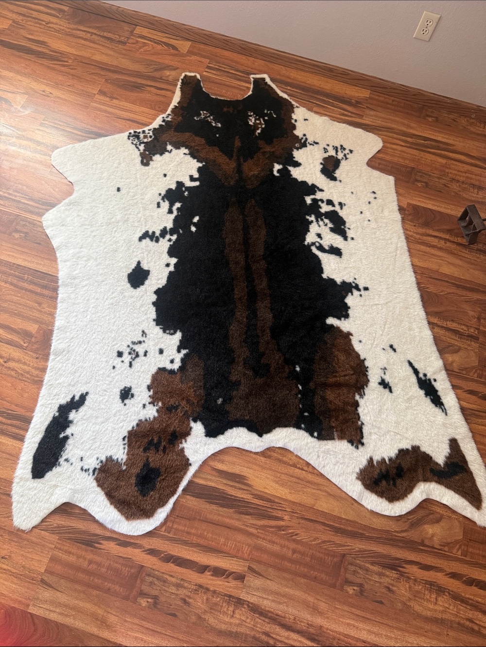 Faux cowhide rug